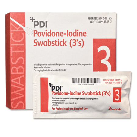 - PDI Impregnted Swabstick S41125 Box of 25