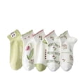 thumbnail image 4 of Calcetines de primavera y verano para mujer, calcetines cortos finos de verano, calcetines náuticos transpirables Mori que combinan con todo, calcetines cortos de encaje de tulipán, 4 of 4