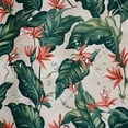 thumbnail image 5 of Orinice  Jungle Shower Curtain, Retro Style Island Nature Pattern with Leaves Bird of Paradise Flowers, Cloth Fabric Bathroom Decor Set with Hooks, 69x72, 5 of 7
