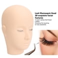 thumbnail image 3 of Lash Mannequin Head  Eyelash Extension Mannequin Head with 3 Layer Lashes Makeup Beauty Silicone Practice Training Doll Head for Lash Extension Practice, 3 of 7