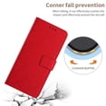 thumbnail image 3 of Flip Wallet Case for Samsung Galaxy S10 Plus with Kickstand & Wrist Strap, Shockproof TPU Inner Red, 3 of 5