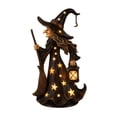 thumbnail image 2 of Halloween Witch Night Light, Witch Decor Figurine Lamp with Star Glow, Gothic Halloween Tabletop Decor for Shelf Mantel Desk Home Room Party, Witchy Decorative Light Gift, 2 of 6