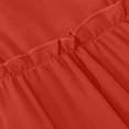 thumbnail image 5 of Dianli Gifts Skirt Midi Skirts Women's Solid Color Fall Elastic Waist Tie Pocket Ankle Length Skirt Drawstring Waist Black Fungus Edge Splice Casual Boho Midi Skirt, 5 of 8