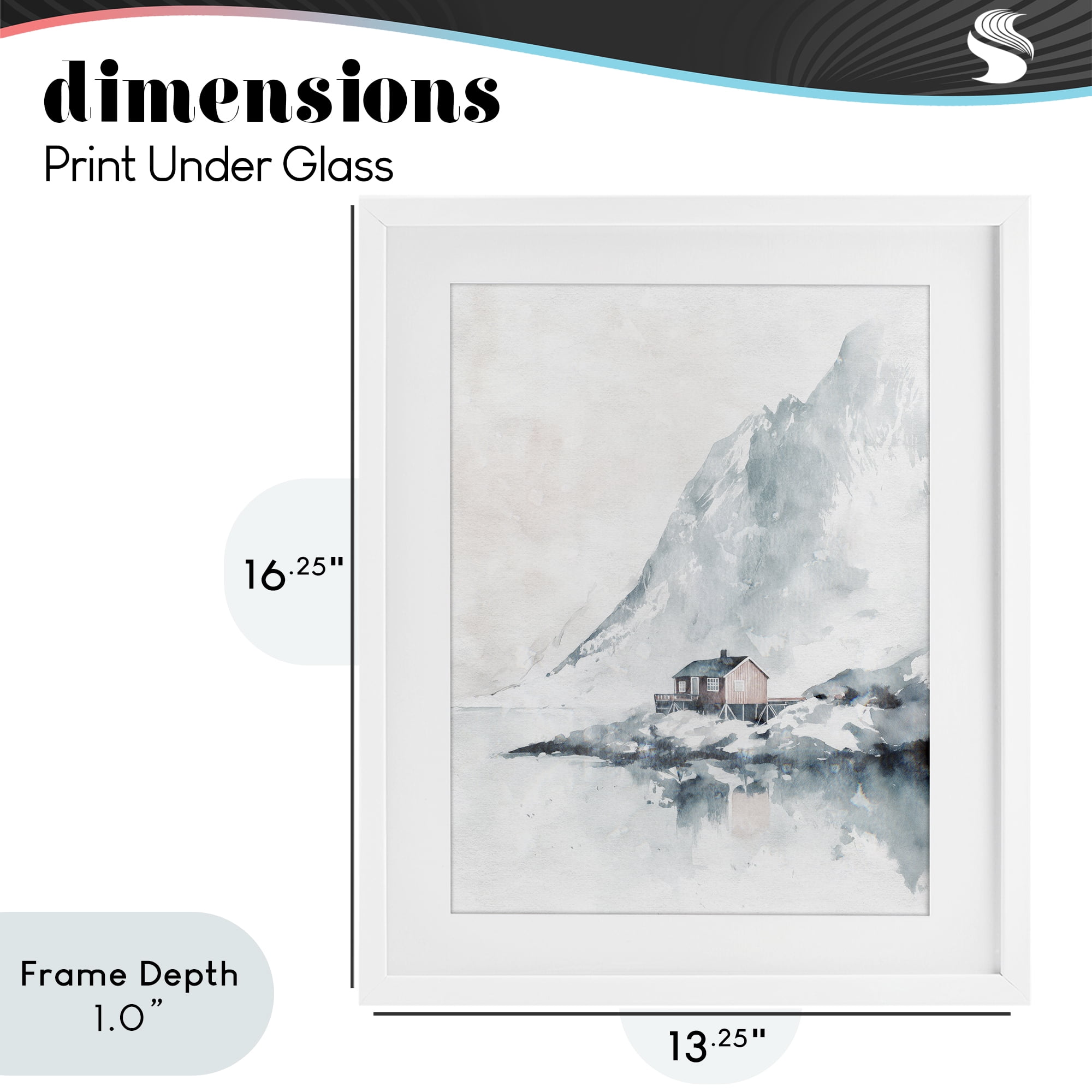 Stupell Industries Snow Shelter Watercolor White Framed Print Under Glass, design by Svetlana Aleynikova