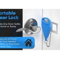 thumbnail image 4 of Seguridad de cerradura de puerta portátil roja, utilizada para seguridad del hogar, cerradura de puerta de viaje, cerradura esencial de dormitorio, 4 of 5