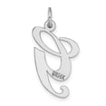 thumbnail image 4 of Auriga 14k White Gold Large Script Letter G Initial Pendant for Women, 4 of 6
