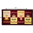 thumbnail image 5 of Kashi Home Kitchen Rug, Printed Area Rug, Durable Floor, Door Mat, Farmhouse Non-Slip Carpet Latex Backing Beautiful Design Coffee Cup 3pc Set (2 18x30 D Shape & 1 20x40), 5 of 5