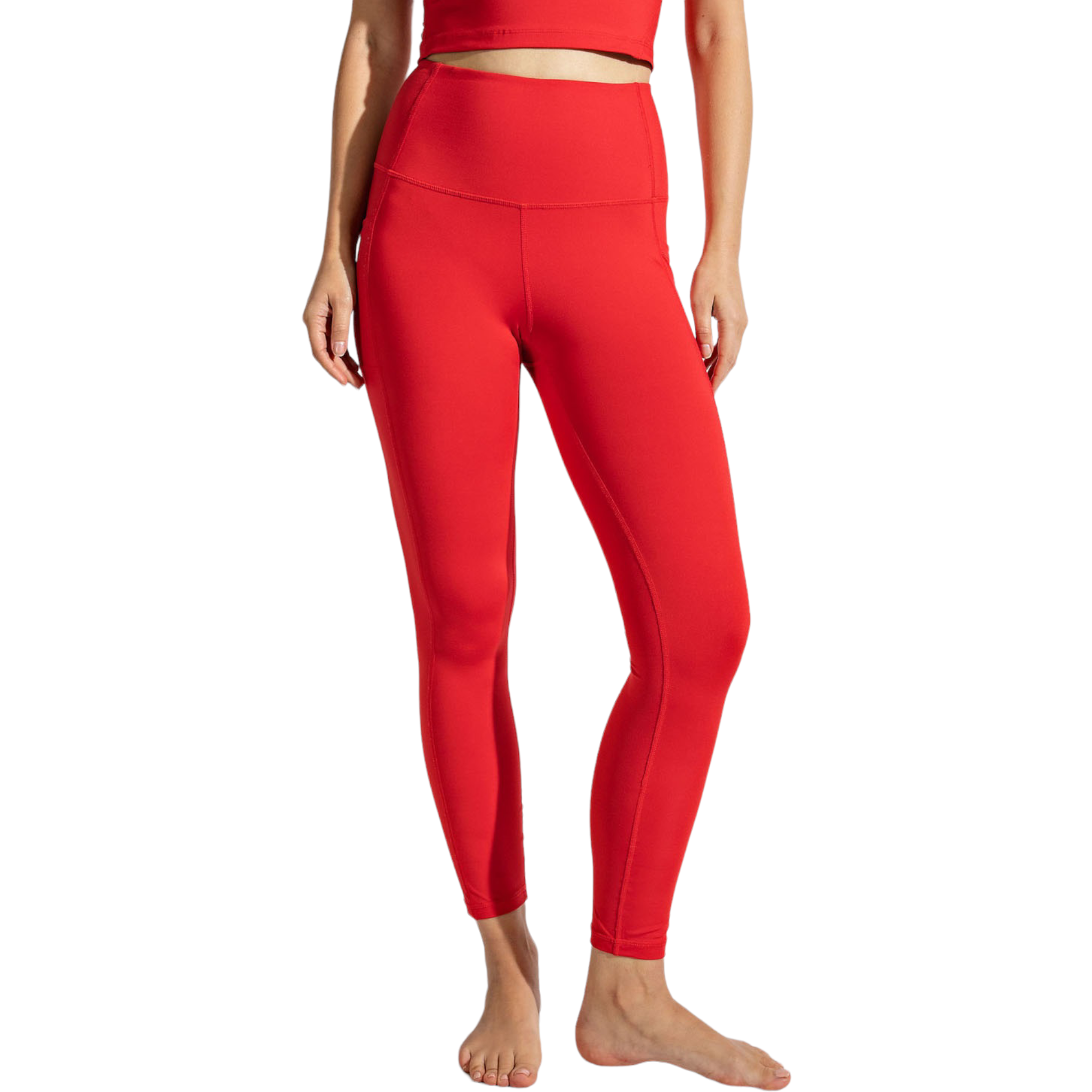 Plus Size Women's Red Compression Leggings