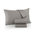 thumbnail image 2 of AQ TEXTILES Gray Solid 700 Thread Count Queen Sheet Set, 2 of 3