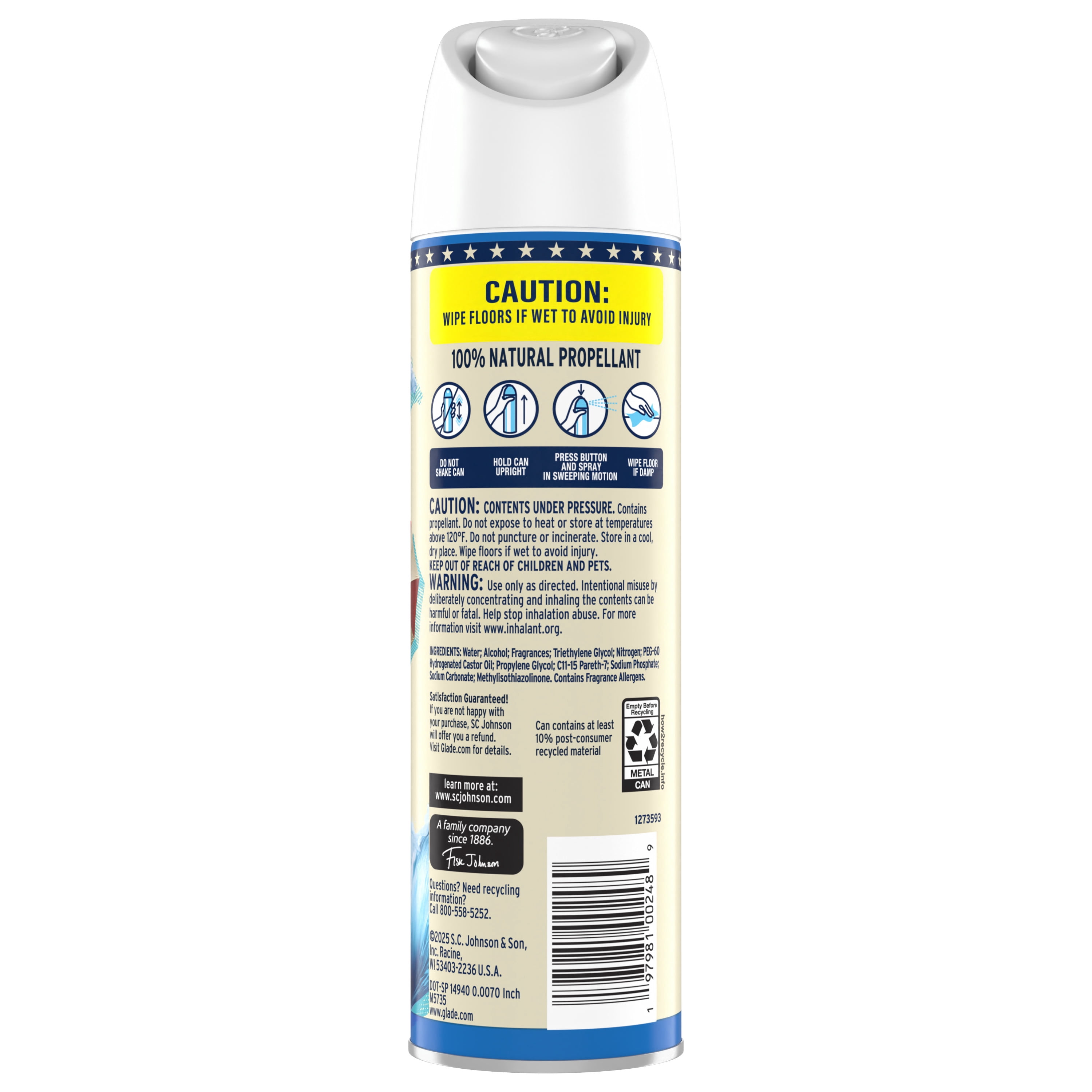 Glade® Soft Mist Air Freshener Room Spray, Beach Life, 7.3oz., 1 count
