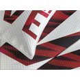 thumbnail image 4 of Ambesonne Live Laugh Love Quilted Bedspread Set 3 Pcs, Rose Petals, King Size, Red White and Black, 4 of 5