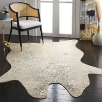 Safavieh Faux Cow Hide Daithi Novelty Area Rug, Gray/Beige, 5' x 6'5"