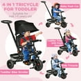 thumbnail image 3 of Qaba Kids Tricycle 4 in 1 Trike with Reversible Seat, Black, 3 of 9