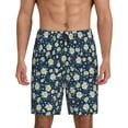 thumbnail image 3 of Lsque Daisy Floral B Mens Sleep Pajama Shorts,Short Pajama Pants, Cotton Ultra-Soft Knit-X-Large, 3 of 9