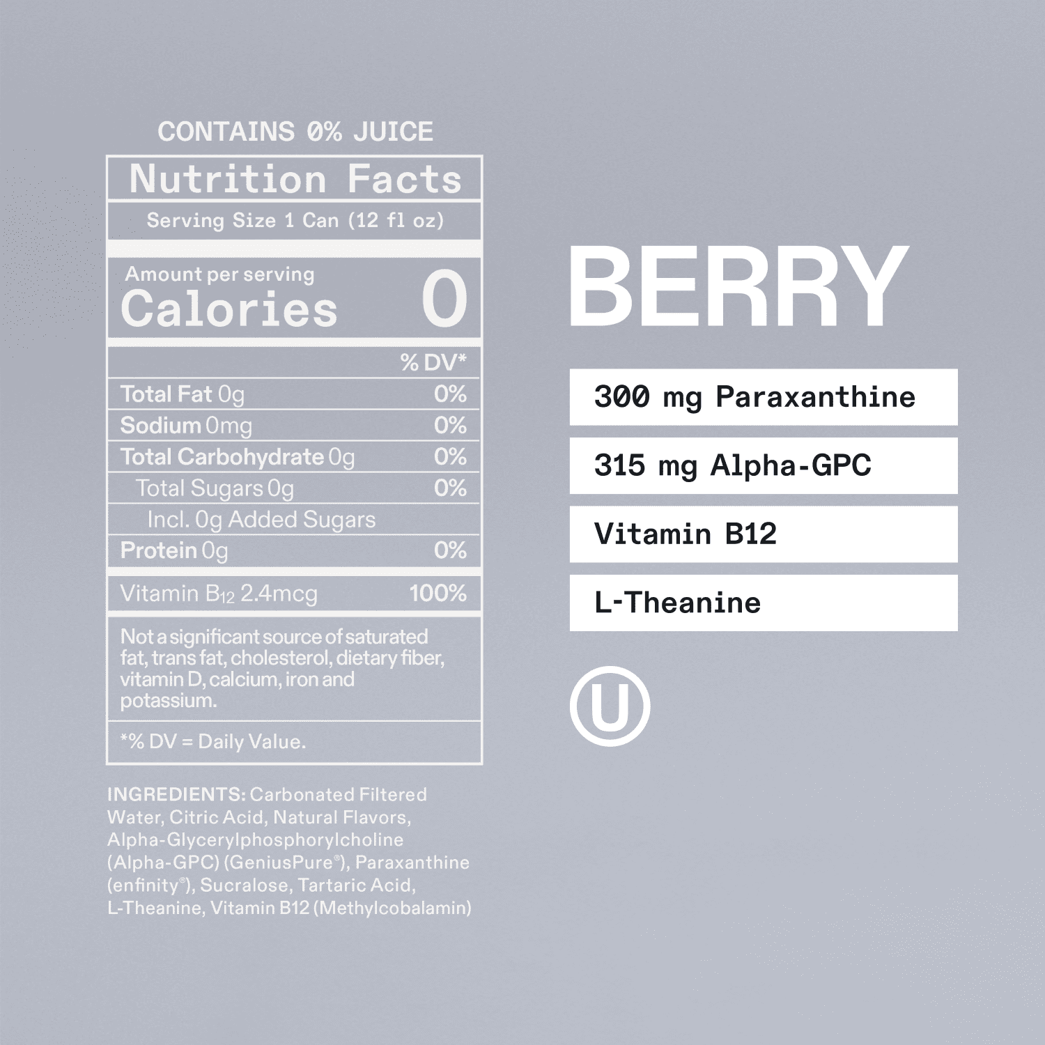 UPDATE Zero Sugar Energy Drink, Berry, 12 fl oz Can