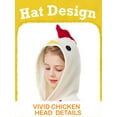 thumbnail image 4 of White Chicken Onesie Pajama Kids Unisex Animal Costumes Polyester One-Piece Sleepwear for Boys and Girls 6-8Years, 4 of 6