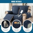 thumbnail image 3 of 100% Waterproof Recliner Sofa Cover 2 Seat Reclining Couch Cover for 2 Cushion Couch Waterproof Recliner Sofa Protector Cover Pets with Non Slip Backing and Strap, 3 of 8