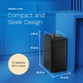 thumbnail image 7 of hOmeLabs Robust 13 Gallon Sensor Trash Can, Retractable Butterfly Lid, Batteries Included, Maximizing Space, Easy to Clean, Battery-Powered - Matte Black, 7 of 7