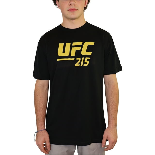 UFC - Camiseta gráfica para hombre 215 Two Title Fights, color negro, pequeña