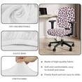 thumbnail image 3 of SCRAWLGOD Leopard Print Pink Set of 4 Breathable Computer Chair Slipcover with Arm Rest Covers Easy to Remove Desk Chair Protector Washable Universal Boss Chair Cover, 3 of 7