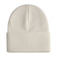 thumbnail image 4 of ZHOGXU Winter Beanie Hat For Women And Men Solid Color Knitted Thick Warm Comfortable Caps For Autumn Winter Daily Wear Beige One Size, 4 of 4