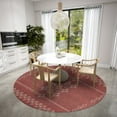 thumbnail image 2 of Yuma Indoor/Outdoor Red Southwest 8' Round Non-Skid Area Rug, 2 of 8