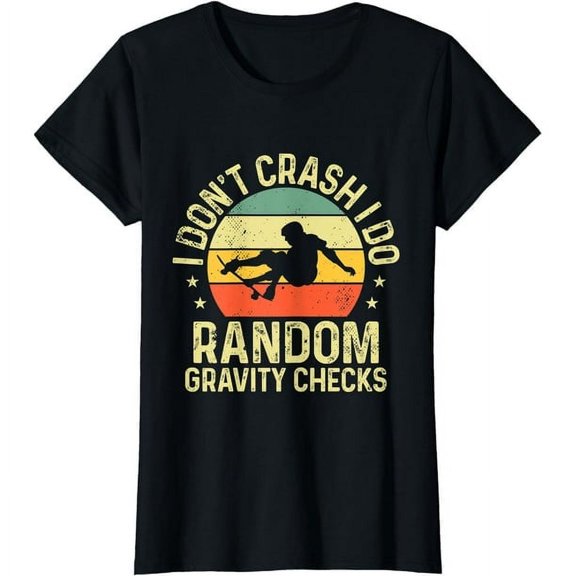 Cool Skateboard Art Vintage Graphic Men's Black T-shirt Short Sleeve Tee