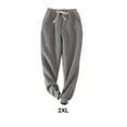 thumbnail image 4 of Qarigey Manténgase elegante y cálido, pantalones deportivos de felpa gruesos de invierno, pantalones casuales cálidos de invierno, Prendas para la parte inferior del cuerpo gris oscuro XL, 4 of 6