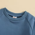 thumbnail image 6 of Boys Athletic Sets Long Sleeve Solid Crewneck Blue Casual Pullover Sweatshirt Jogging Pants 2 Pcs Warm Fall Winter Clothes Size 2-3 Years Girls Clothes Boys Girls Fashion, 6 of 7