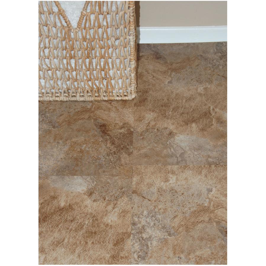 24 sq. ft. 12" x 24" 10mm Canterra Press & Go Expresso Vinyl Tile