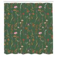thumbnail image 3 of Ambesonne Floral Shower Curtain, Spring Season Botany Artwork, 69"Wx70"L, Reseda Green, 3 of 3