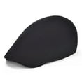 thumbnail image 1 of Gorro VOBOOM para hombre, de algodón, plano, estilo Ivy Gatsby Newsboy, 2, color negro, 1 of 6