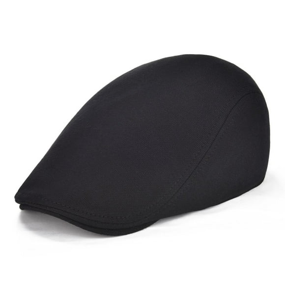 Gorro VOBOOM para hombre, de algodón, plano, estilo Ivy Gatsby Newsboy, 2, color negro