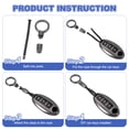 thumbnail image 4 of Llave de coche Uxcell, llavero desmontable, llavero universal con hebilla de metal anti-pérdida con correa de 1.5 pulgadas para hombres y mujeres (gris oscuro, paquete de 2), 4 of 6
