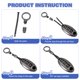 thumbnail image 4 of Llave de coche Uxcell, llavero desmontable, llavero universal con hebilla de metal anti-pérdida con correa de 1.5 pulgadas para hombres y mujeres (gris oscuro, paquete de 2), 4 of 6