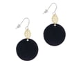 thumbnail image 2 of Delight Jewelry Acrylic 1 1/8" Disc Black Goldtone Leaf French Earrings, 2 of 4