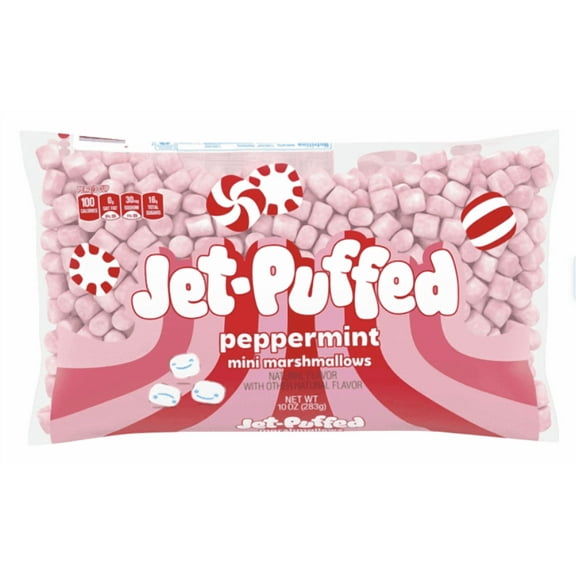 Pack of 2 Kraft Jet Puffed Marshmallows Peppermint 10 oz