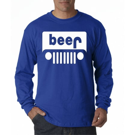 - 139 - Unisex Long-Sleeve T-Shirt Beer Jeep Funny Drinking Parody