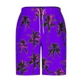 thumbnail image 4 of LMOIPLI Mens Print Quick Dry Beach Board Shorts Elastic Waist Drawstring Casual Fashion Short Pants with Pockets Purple XL, 4 of 5