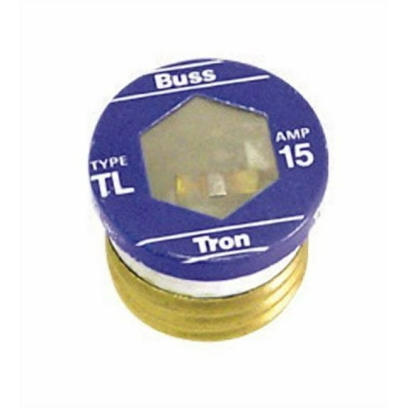 BUSSMANN TL-15 - 15 Amp Time Delay- Loaded Link Edison Base Plug Fuse 125V Ul Listed (Pack of 1)