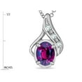 thumbnail image 4 of Star K� Oval 7x5mm Genuine Rhodolite Pendant Necklace, 4 of 9