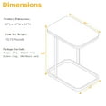 thumbnail image 6 of Nathaniel Home C-Shaped Sofa Side End Table, Legant Modern Sofa Side Table, Square Under Sofa Tables, with Painted Metal Frame, Black/Black, 6 of 6