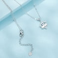 thumbnail image 5 of Lotus Blossom Necklace - 925 Silver Adjustable Chain Delicate Pendant Jewelry for Women, 5 of 7