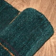 thumbnail image 5 of Rugsotic Carpets Handmade Rugs Hand Knotted Loom Rectangle 5'x8' Dark Green Silk for Indoor Use, 5 of 9