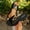 #0027-Black, variant on Womens Round Toe Flat Slide Sandals Metal V Decor Soft Sole Casual Slip On Slippers Black 38 Gift