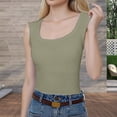 thumbnail image 2 of DHFJKG Womens Tank Top Basic Tee Undershirt Sleeveless Workout Yoga Shirt Athletic Gym Solid Color Stylish Tops, 2 of 4
