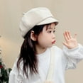 thumbnail image 3 of Lifetechs Children Beret Short Brim Newsboy Cap Autumn Winter Cap Girls Octagonal Cap, 3 of 8