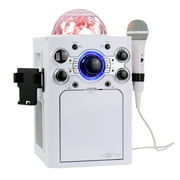 iSing Flashing Globe Karaoke in White with Mic and Bonus CD+G