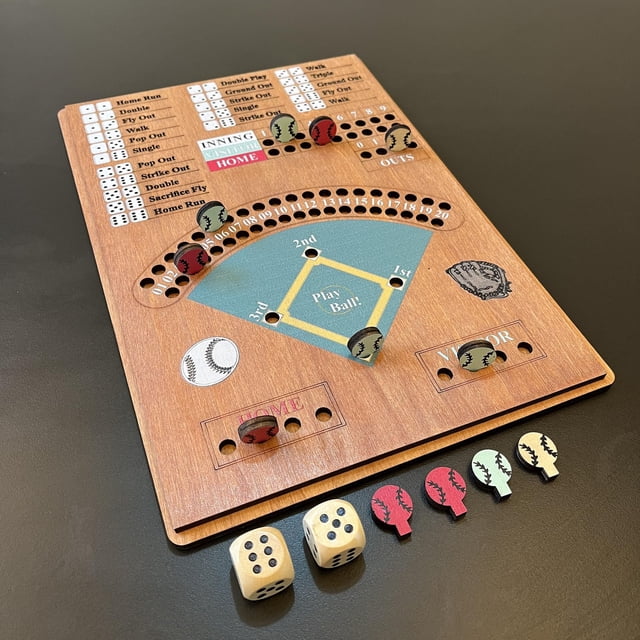 Juego de mesa de dados de béisbol CBLKUS, versión premium