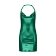 thumbnail image 6 of Dress for Women Backless Solid Bright Sparkling Split Sleeveless Short Dress Sleeveless Dress for Women, 6 of 7